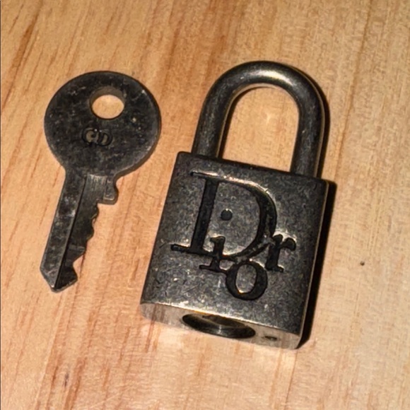 Dior gunmetal Padlock and Key Set - Picture 2 of 3